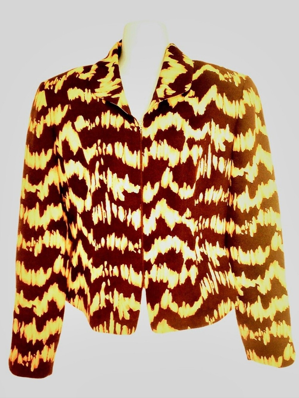 Dana Buchman Silk Zip-Front Jacket